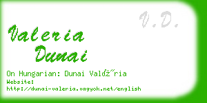 valeria dunai business card